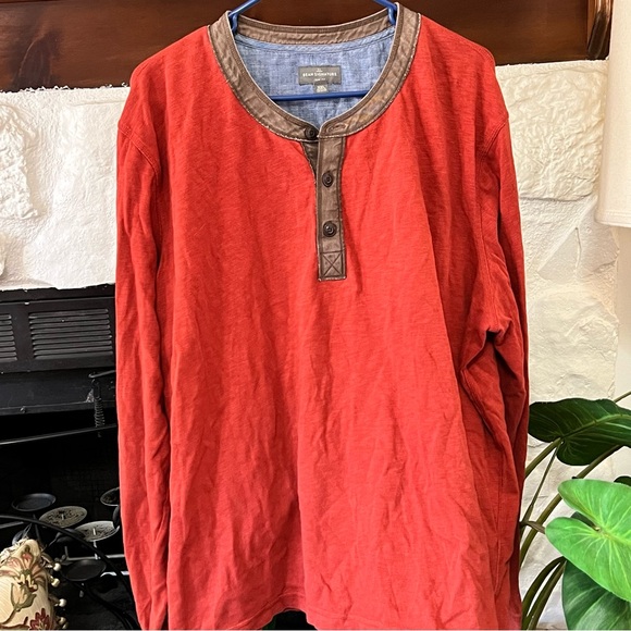 L.L. Bean Other - L. L. Bean Men’s Rust Orange Long Sleeve Henley Shirt Size XXL